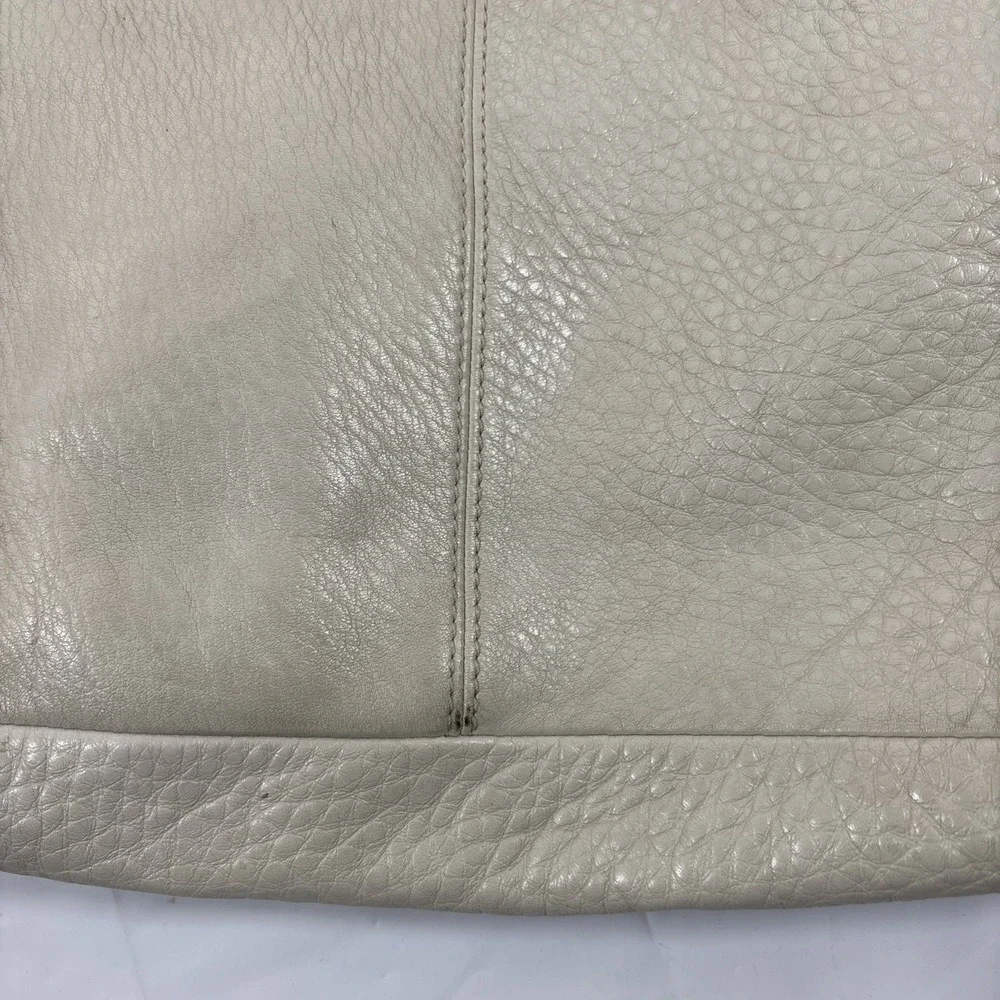 VTG Coach Julia Hobo Shoulder Bag Beige Oatmeal Pebble Leather Slouchy Purse Y2K